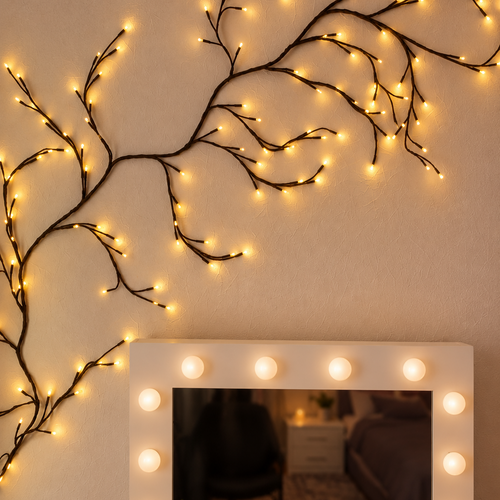 LED Šviečianti šaka su pulteliu (2,3 m)